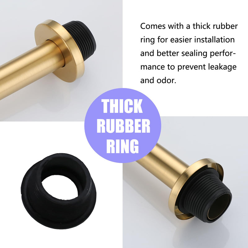 Bottle Trap, Brass Decorative 1 1/4 Bathroom Sink P Trap, Large Body Round Lavatory Waste Drain Kit,Champagne Bronze SW-83888CB. T02-champagne Bronze