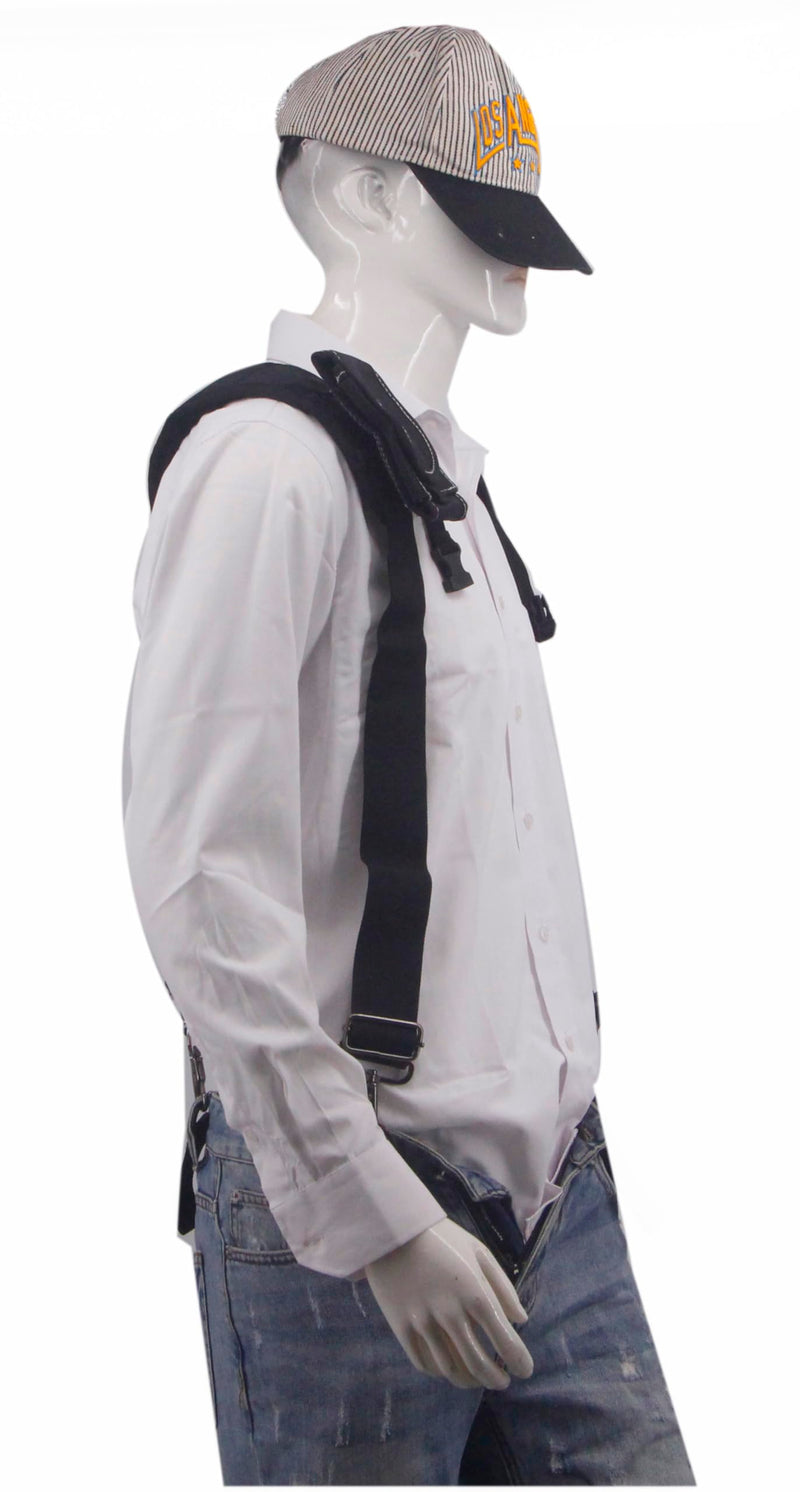 Cedriany Tool Belt Suspenders for Work Belt Suspenders Heavy Duty Padded with Attachment Loops for Men Black 3