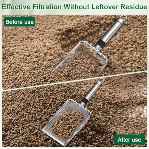 M METERXITY 4-Pack Gardening Soil Sifter, 2.5/3.3/4/6 mm Mesh Stainless Steel Sand Soil Compost Sieve with Stainless Steel Handle for Sand/Dirt/Rock Compost [Silver Tone] Black, Silver 2.5,3.3,4,6mm