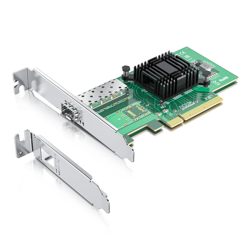 REDLUX 10GB PCI-e Network Card(NIC) with Intel 82599EN Chip, Single SFP+ Port, Compare to Intel X520-DA1, PCIE 2.0 X8, Support Windows/Windows Server/Linux/Vmware Esxi 10G Intel X520 (1xSFP+)