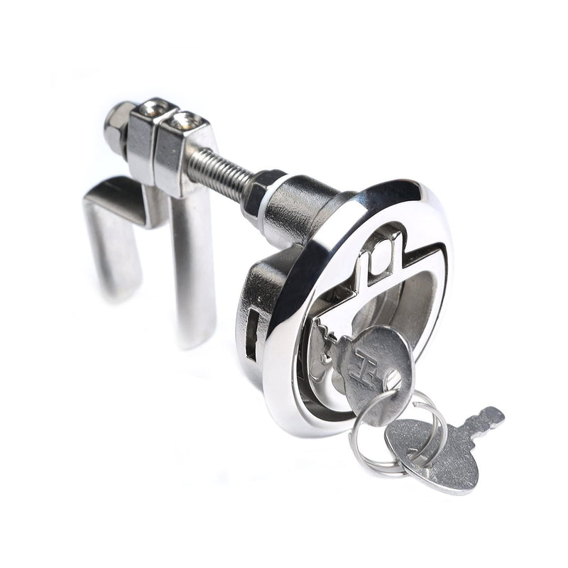 Mxeol Marine Hatch Latches Locking Boat Cam Latch Stainless Steel Silver Locking - 2PCS