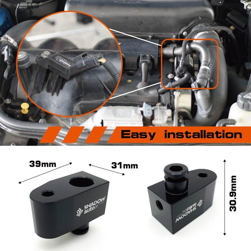 Shadow Mini Cooper Turbo Boost Gauge Pressure Sensor Adapter Tap for Mini R55 R56 R57 R58 R59 R60 R61 Boost Vacuum Sensor Adaptor