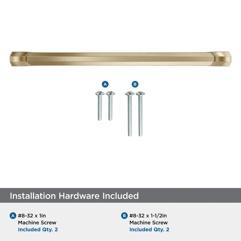 Amerock Bellamy 8-13/16 inch (224 mm) Center-to-Center Golden Champagne Cabinet Pull, BP36691BBZ
