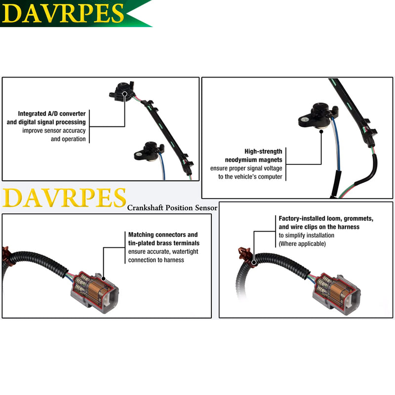 32798-00B Crank Crankshaft Position Sensor for Harley Touring & Dyna & Electra & FLHT FLHR FXD Wide Glide Road King 00-03, Screamin 02-03 Replace#32798-00A｜32798-00｜3279800B｜3279800A｜3279800