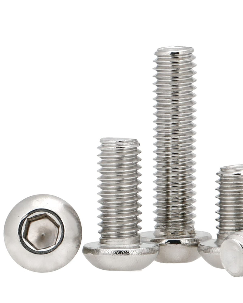 IMScrews 1/4-20 x 2 Button Head Socket Cap Bolts Screws, 304 Stainless Steel, Allen Hex Drive, Pack of 50 #1/4"-20 x 2"