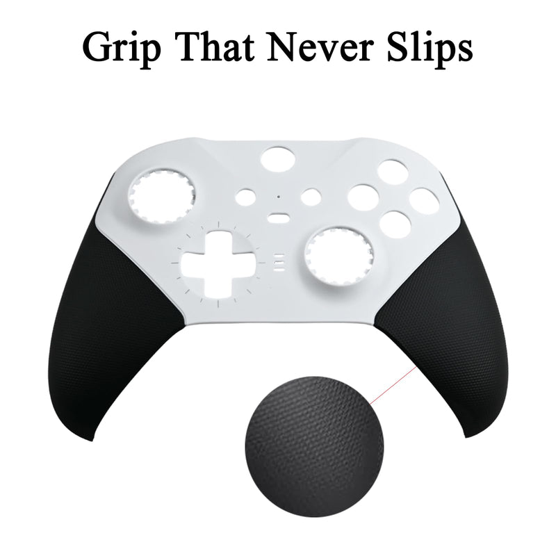 White Elite 2 Front & Back Housing Shell Replacement Kit Compatible for Xbox Elite Series 2 Controller, with Elite 2 Housing Shell Replacement, 2 Rings & Repair Tools White