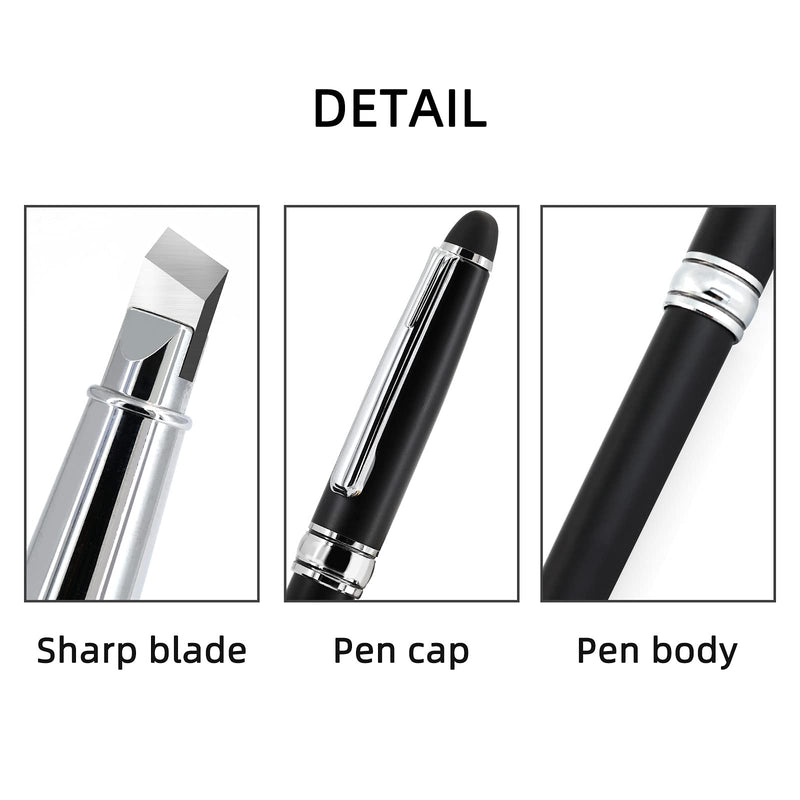 Fibers Optical Cleave Scribe Tool Fiber Optic Cleaving Tool Pen-type Carbide Fiber Scribe(black) (Pack of 2) Small (Pack of 2)