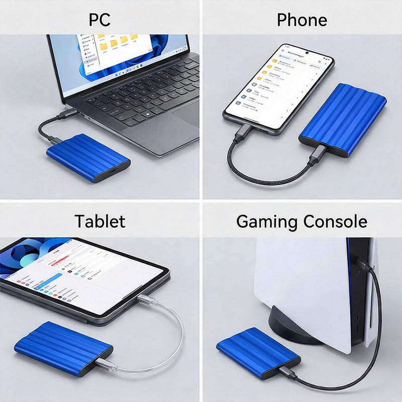 64GB Portable Memory Expander, Mobile Phone Intelligent Backup Disk, Universal Android Phone Computer Dual Use Mobile Extender, Fast Transmission Storage Upgrade for Phone & Computer,(Blue) Blue
