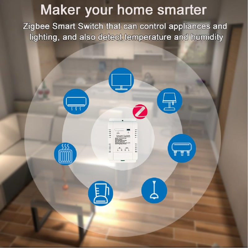 Zigbee Temperature Sensor Controller with Waterproof Probe,Tuya app Remote 16A Smart Switch(tuya zigbee hub Needed)