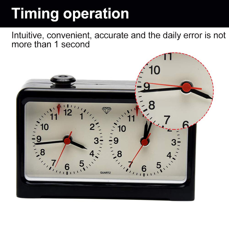 Just E Joy Chess Clock Digital Alarm Chess Timer w/Quartz Movement for Board Game International Chess Chinese Chess Weiqi Competitions Classic Analog Style Chess Clock As Picture