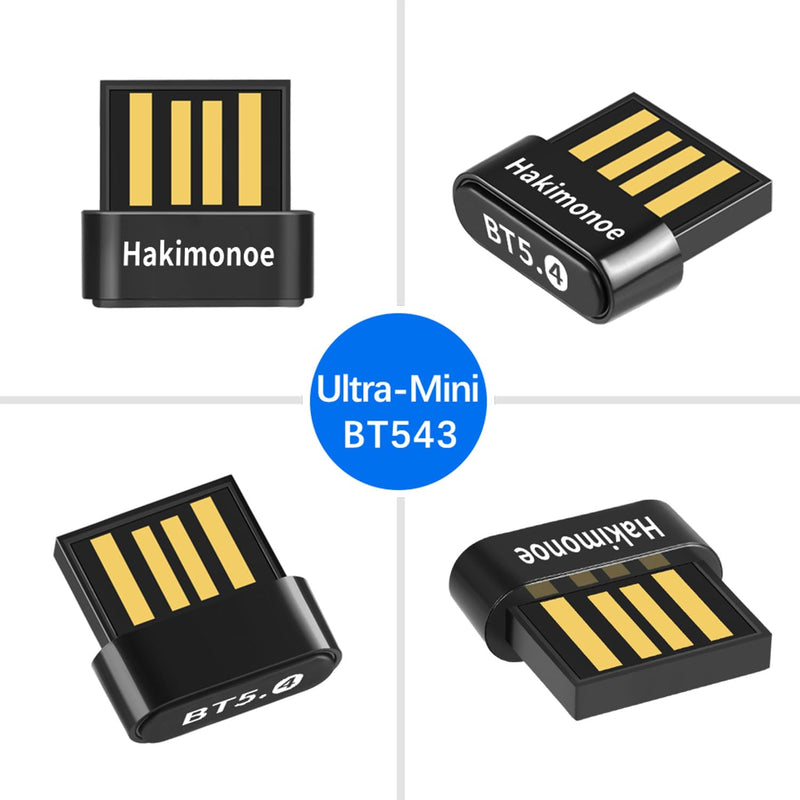 Mini USB Bluetooth 5.4 Adapter for Laptop PC, Wireless Transmitter Dongle for Desktop Windows 11 10 8.1 7, Plug n Play Bluetooth Headphones Speaker Mouse Keyboard Printer Controller