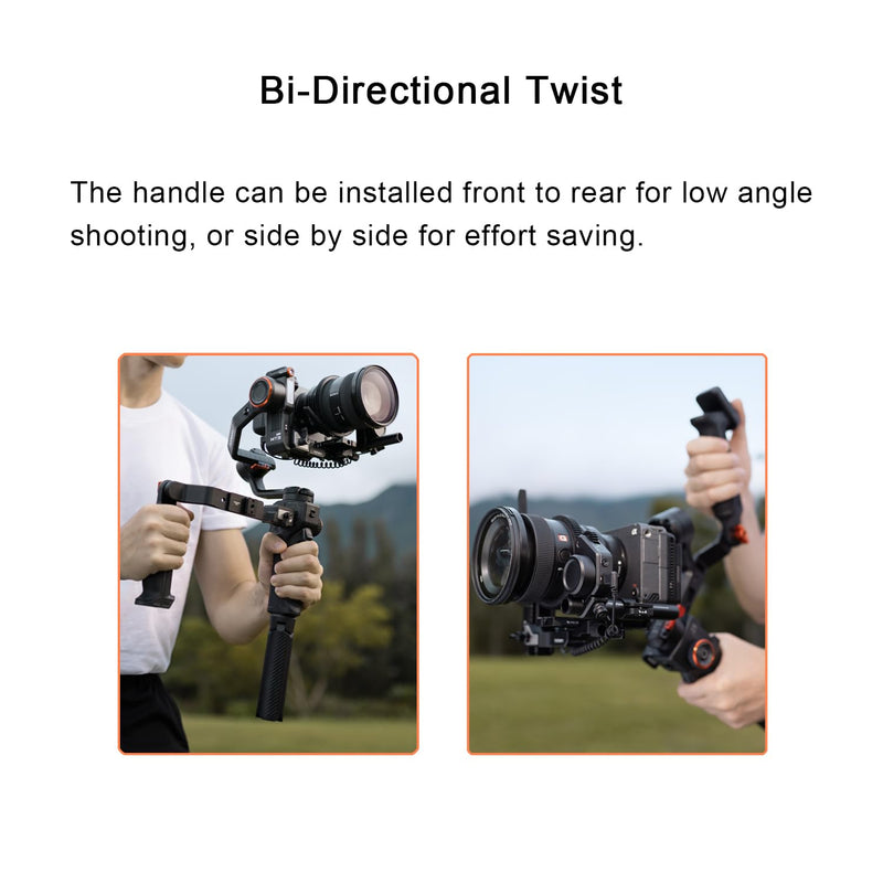 Hohem BH-01 Sling Handgrip for MT3 Pro Gimbal, Bi-Directional Twist Grip, Ergonomic Briefcase Handle for Low Angle Shots