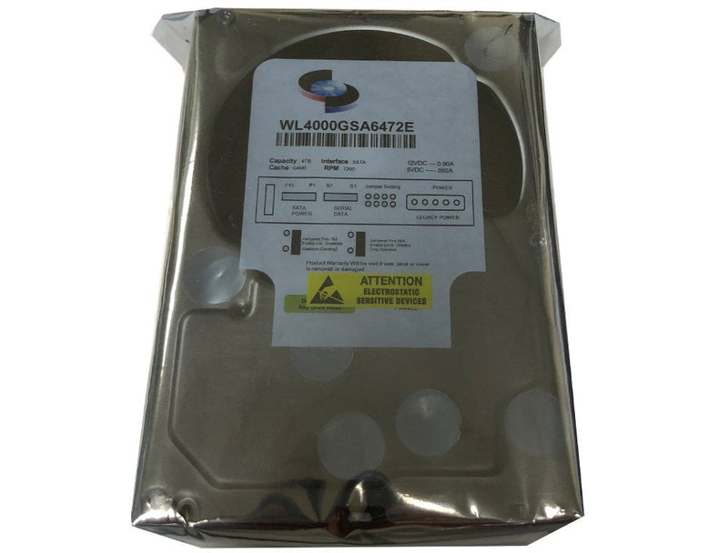WL 4TB 7200RPM 64MB Cache SATA 6.0Gb/s (Enterprise Grade) 3.5" Hard Drive (for Server, RAID, NAS, DVR, Desktop PC)