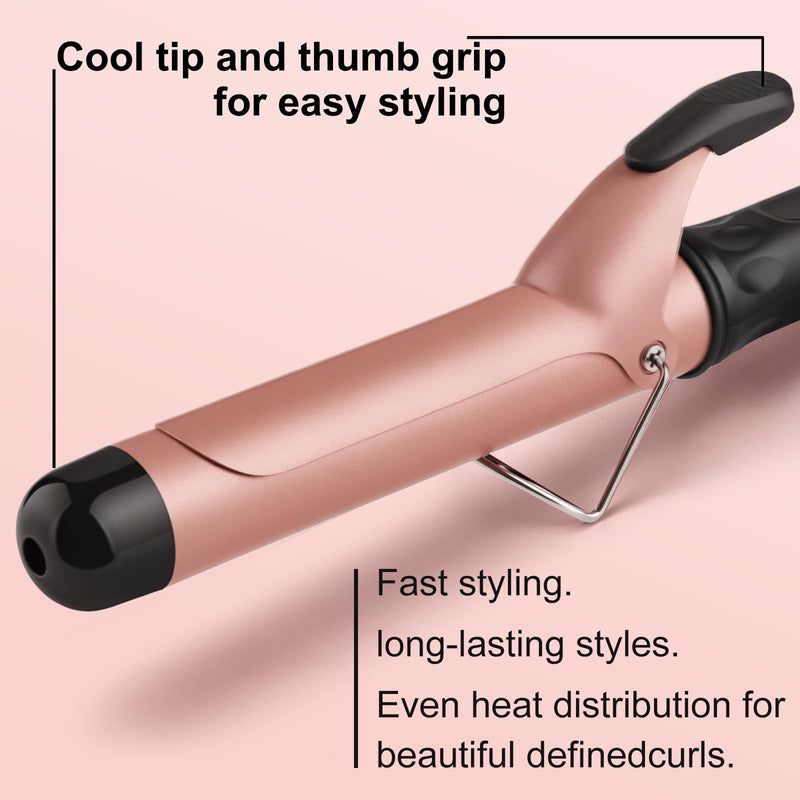  [AUSTRALIA] - Large Curling Tong 32mm Ceramic Curling Iron Wand for Soft Bouncy & Waves | Hair Curler Wand with 2 Temperature Settings, Long-Lasting Curls for Long & Medium Hair, Fast Heat-Up, Dual Voltage