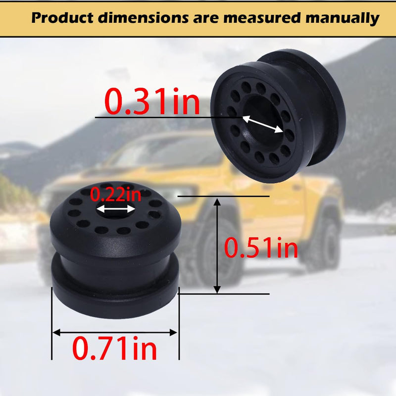 2PCS Transfer Case Shifter Linkage Control Lever Bushing Grommet Kit for Dodge Ram 1500 2500 3500 4x4 (2002-2010) - Includes E Clips (Part# 68078974AA, 68078975AA) 2