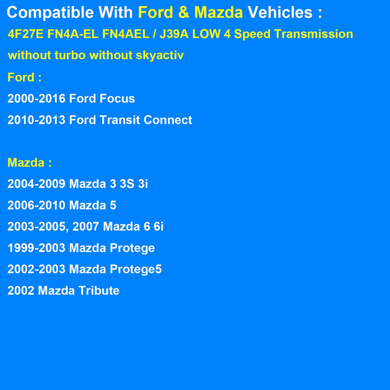 Auto Transmission Filter Kit, Replace 58617 Compatible with Ford Mazda 4F27E - 2000-2016 Focus, 2004-20012 Mazda 3, 2006-2010 Mazda 5, 2003-2005 2007 Mazda 6, 1999-2003 Protege, 2002-2003 Protege5
