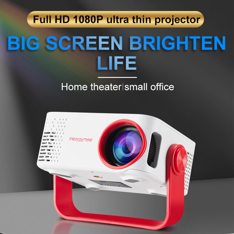 Mini Projector, Portable Projector Upgraded Full HD 1080P Resolution, Smart Movie Projector with WiFi,180° Rotatable Stand, Compatible with iOS/Android/Windows/USB/HDMI