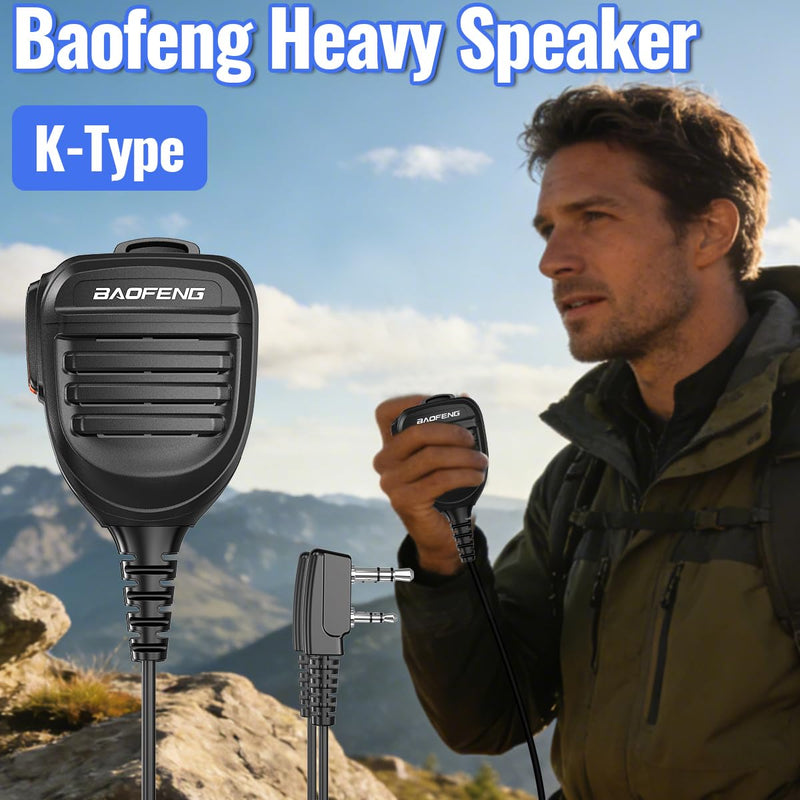 BAOFENG Microphone Handheld Heavy Speaker Ham Radio MicSpeaker Radio Accessories for UV-5R AR-5RM BF-F8HP PRO UV-21R for Retevis Kenwood Walkie Talkies