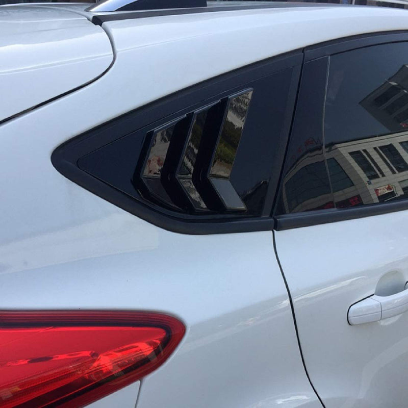 Fit for Ford Focus ST RS MK3 Hatchback 2PC 2012 2013 2014 2015 2016 2017 2018 Shiny Black Window Side Louvers Vent