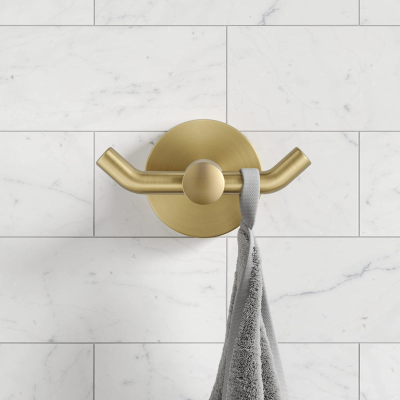 KRAUS Elie Bathroom Robe and Towel Hook in Brushed Gold, KEA-18801BG 3 5/8 Inch