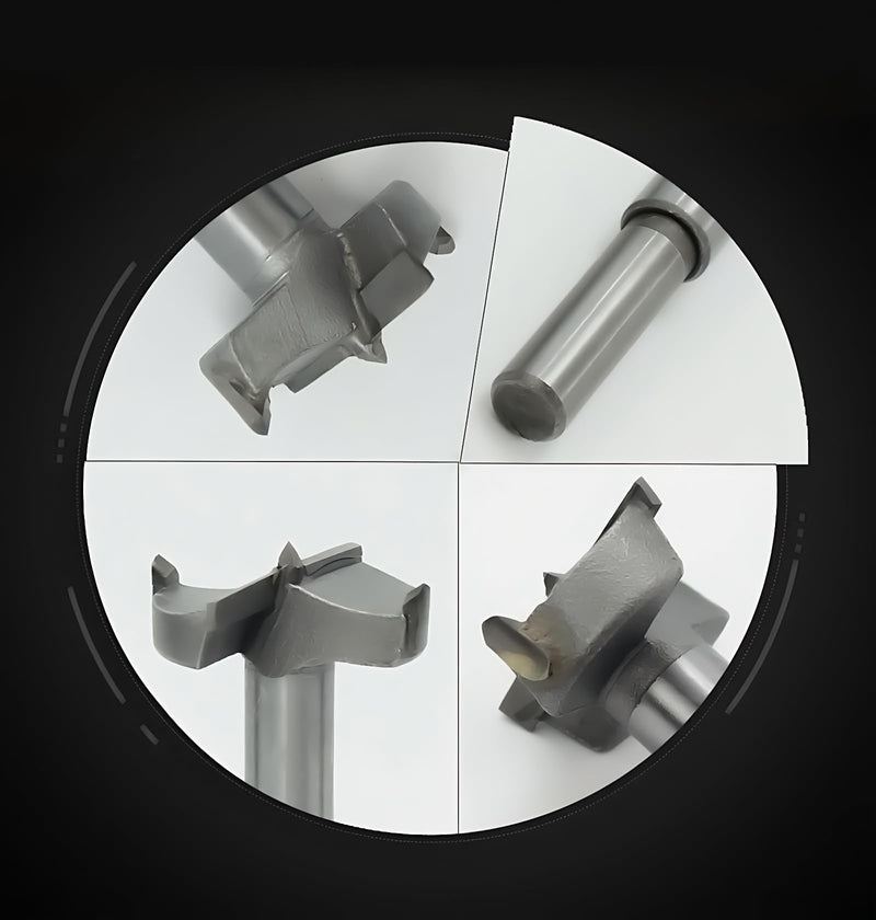 Forstner Drill Bit Set 15-35mm 16 Pcs, Carbide Forstner Bits High Speed Steel Wood Tool Punching Bit Wood Slabs Flat Wing Drilling Hole Hinge Cemented Carbide Drilling Counterbore DC01