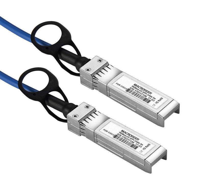 10G SFP+ DAC Twinax Cable (Compatible with Ubiquiti UACC-DAC-SFP10-3M), Passive Direct Attach Copper, 3M 9.8ft SFP+ to SFP+ DAC,Blue 3-Meter(10ft) for Ubiquiti