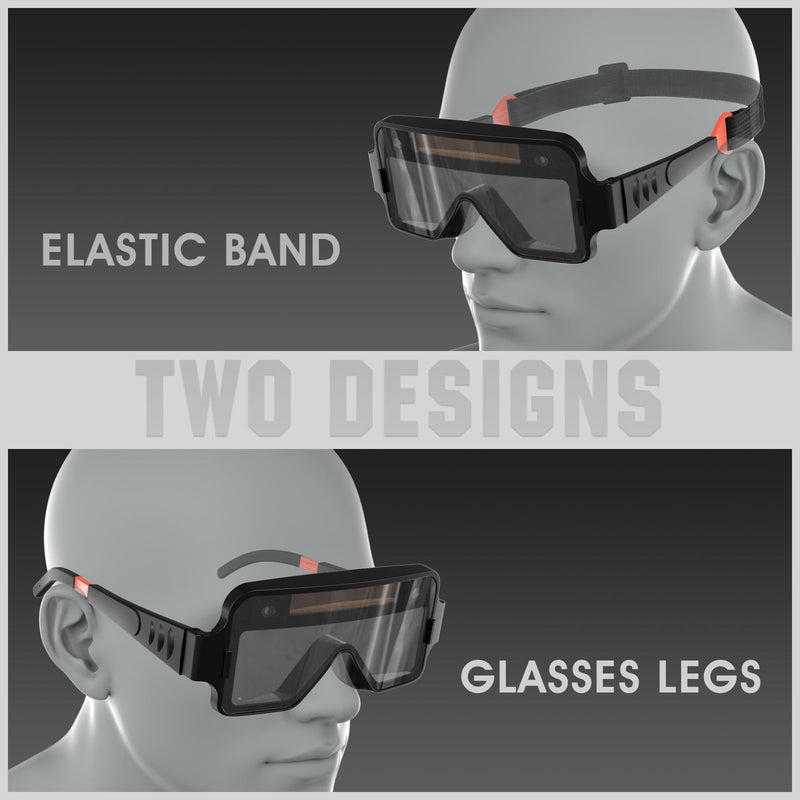 YESWELDER True Color Solar Powered Auto Darkening Welding Goggles, 2 Sensors Welder Glasses for TIG MIG MMA Plasma Lyg-y200l