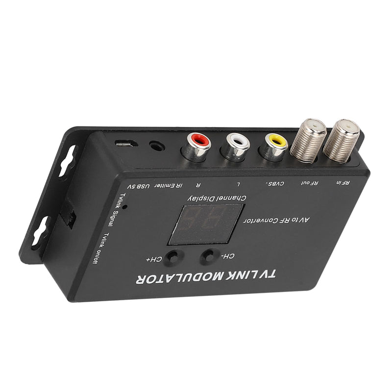 Generic UHF Modulator, AV to RF Converter with Adjustable Audio Video Output Level, Compatible with Set Top Box, for Local CATV System PAL Optional