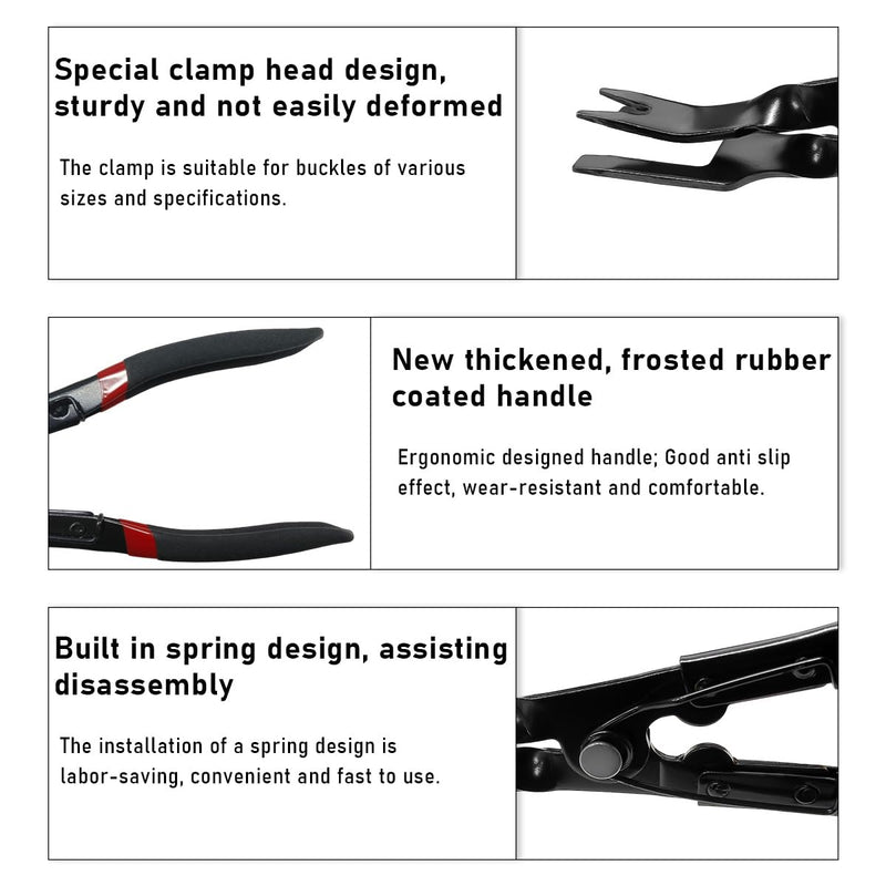 Panel Clip Removal Plier, Automotive Door Panel Upholstery Trim Clip Removal Tool Plier, Remove Push Pin and Press in Trim Clip Fasteners Lift Action Plier, Car Accessories