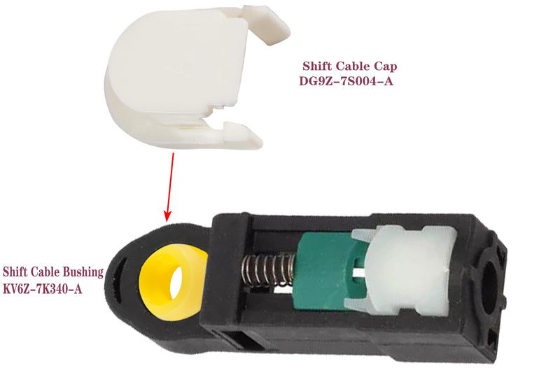 KV6Z-7K340-A DG9Z-7S004-A for Ford Edge Fusion Escape Transit Connect Transmission shifter Cable Bushing with Cap C-Max 2013 2014 2015 2016 2017 2018 2019 2020 2021 Replace# KV6Z7K340A DG9Z7S004A