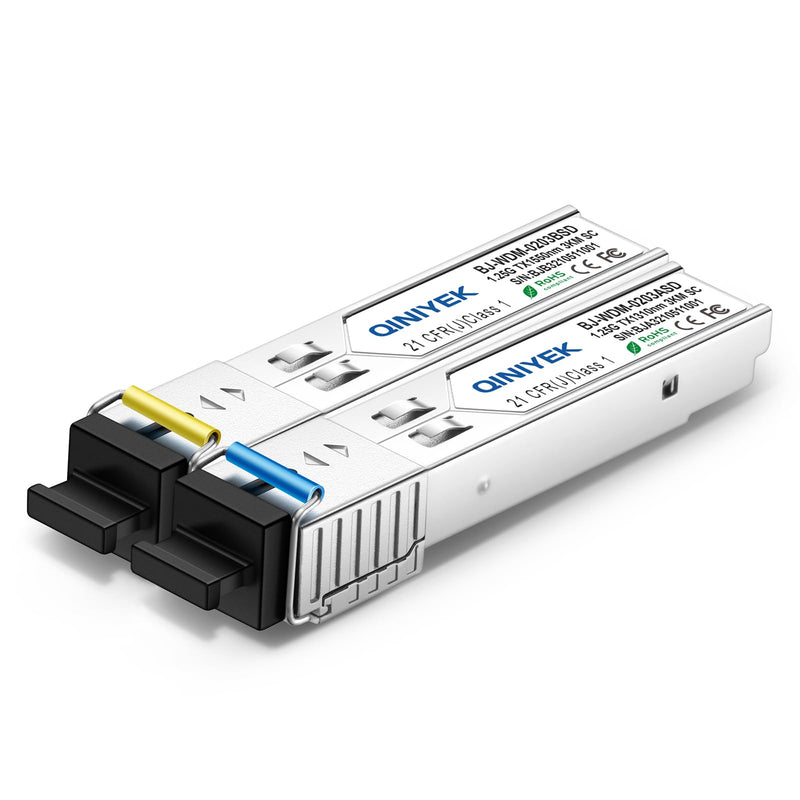 1 Pair simplex SC Module 3KM, 1.25G Single-Mode Fiber Connector, SFP-WDM-SM 1000BASE BiDi 1310nm/1550nm SFP Transceiver Module 1.25G BIDI SC