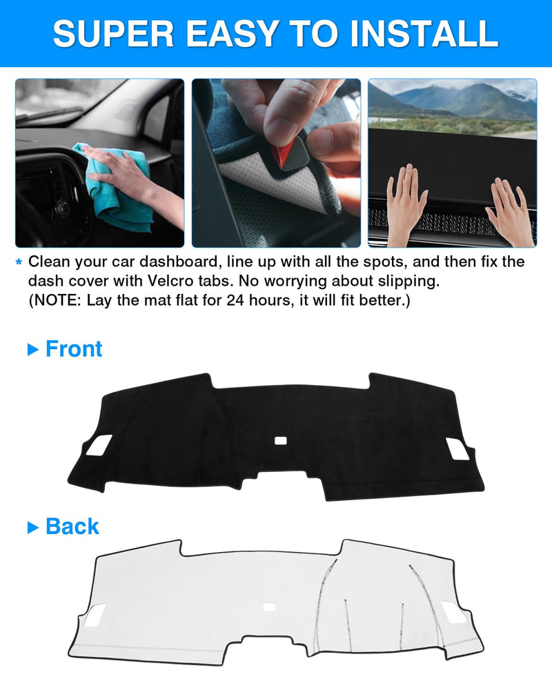 Autorder Dashboard Cover Mat for 2023 2024 2025 2026 Honda CR-V CRV Accessories Dash Cover Flannel Dash Mat Sunshade Glare UV Rays Protector(Without Hud) 2023-2026 Honda CRV without HUD