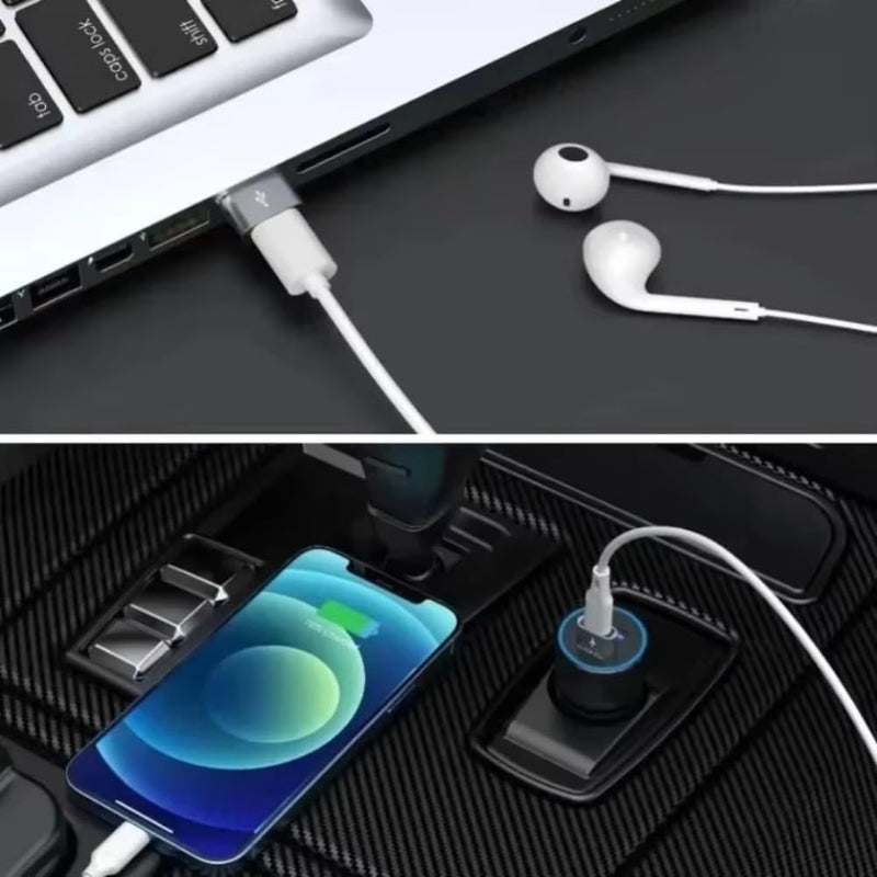 USB C Female to USB Male Adapter Type C to USB A Charger Cable Converter,Compatible with iPhone Samsung Galaxy Pixel (Silver) Silver