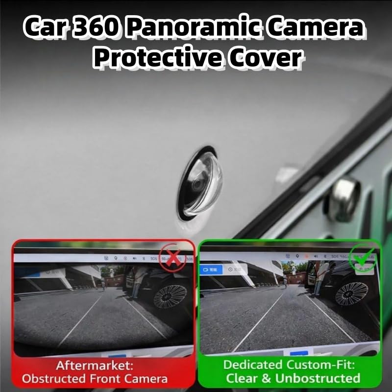 Car Camera Lens Protector,Car 360 Panoramic Camera Protective Cover,Clear Transparency Weatherproof Cars Backup Cameras Protection,Anti-Glare,Anti-Rain,Anti-Collision (2) 2