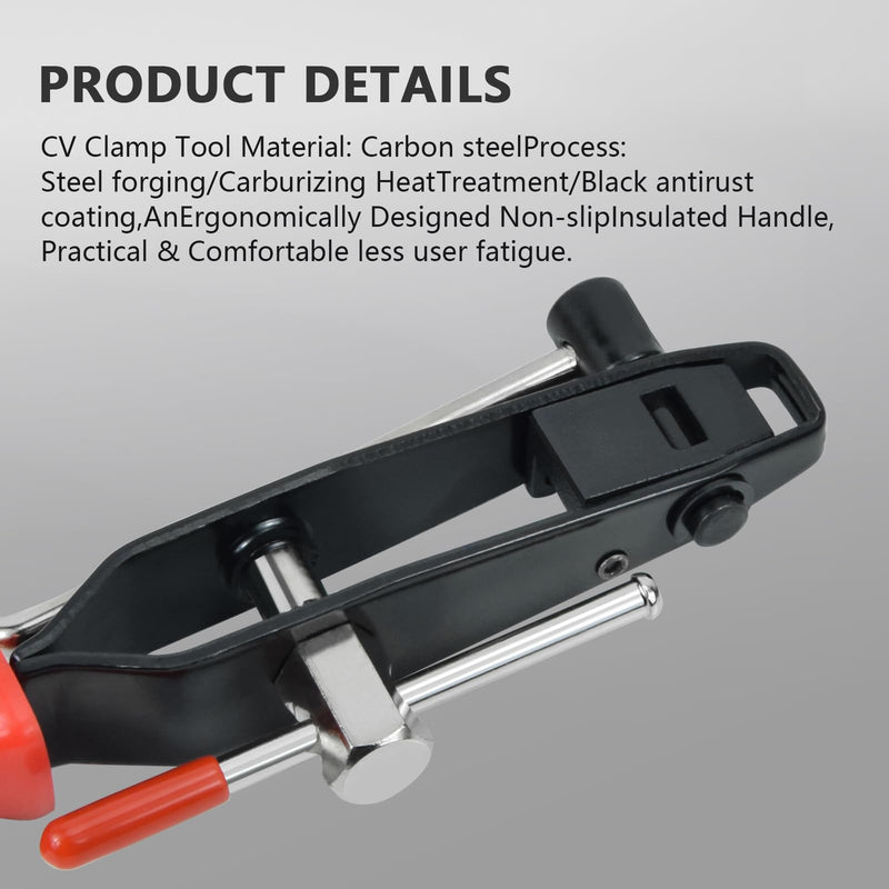 2PCS CV Boot Clamp Pliers, CV Axle Boot Clamp Pliers With CV Joint Boot Clamp Pliers Car Banding Tools Kit for Most Car 2PCS