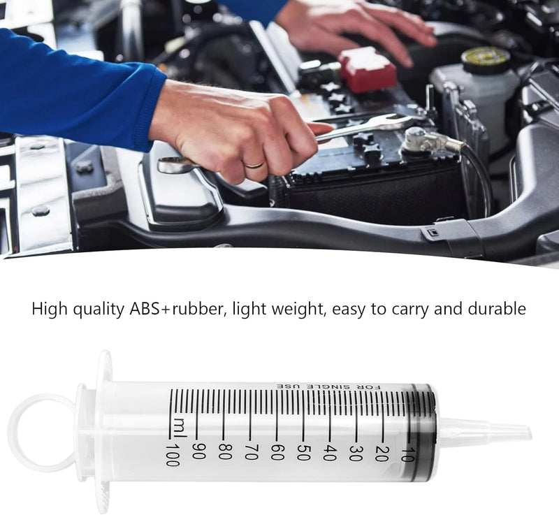 Brake Bleed Kit Fluid Bleeder Pressure Motorcycle Hydraulic Disc Clutches Oil Bleeding Extractor Reverse Bleeder Tool 100ml Syringe 50cm/19.69Inch Hose Universal Motorbike Scooter Maintenance