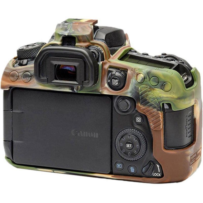 easyCover Silicone Protection Cover for Canon 90D Camera, Camouflage