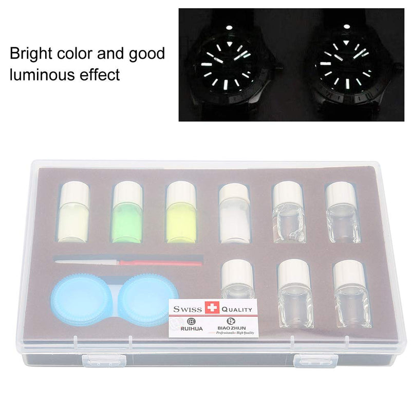 4 Color Professional Watch Luminous Fluorescent Powder Watch Repair Tool Kit Professional Watch Repair Parts Quartz Watch Replacement Parts