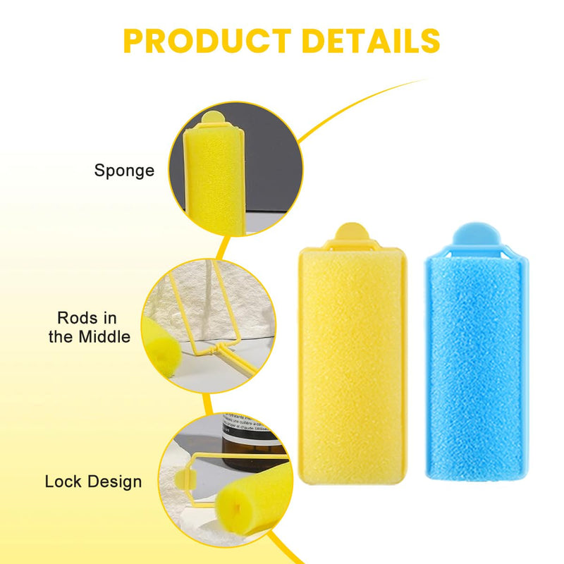 20 Pcs 2.5cm/1inch Foam Sponge Hair Rollers Soft Foam Hair Styling Curlers Small Flexible Sleeping Curlers Not Hurt Hairdressing Curler Perm Rods Wave Curler Hair Styling Tools for Women Girls