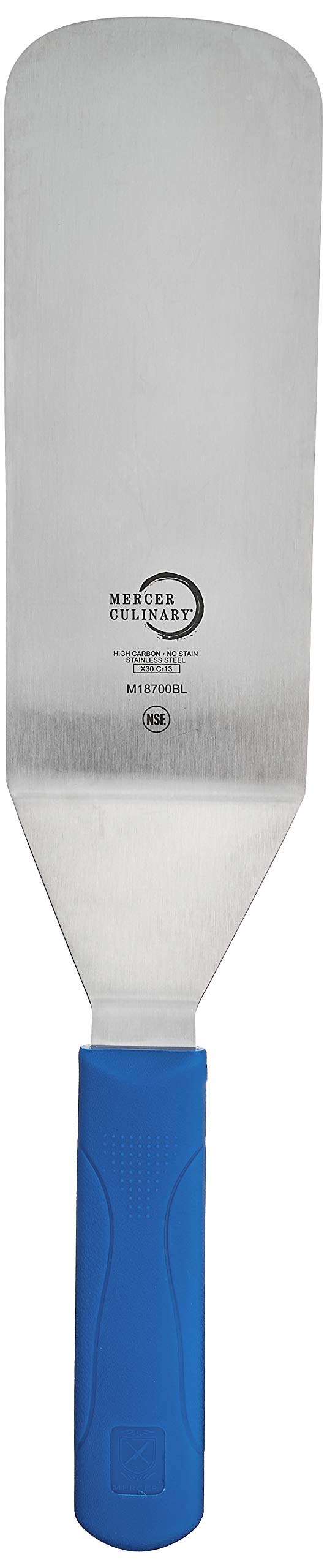 Mercer Culinary Millennia TurnerHandle, 8 Inch x 3 Inch Blade, Blue Handle 8 x 3-Inch Turner