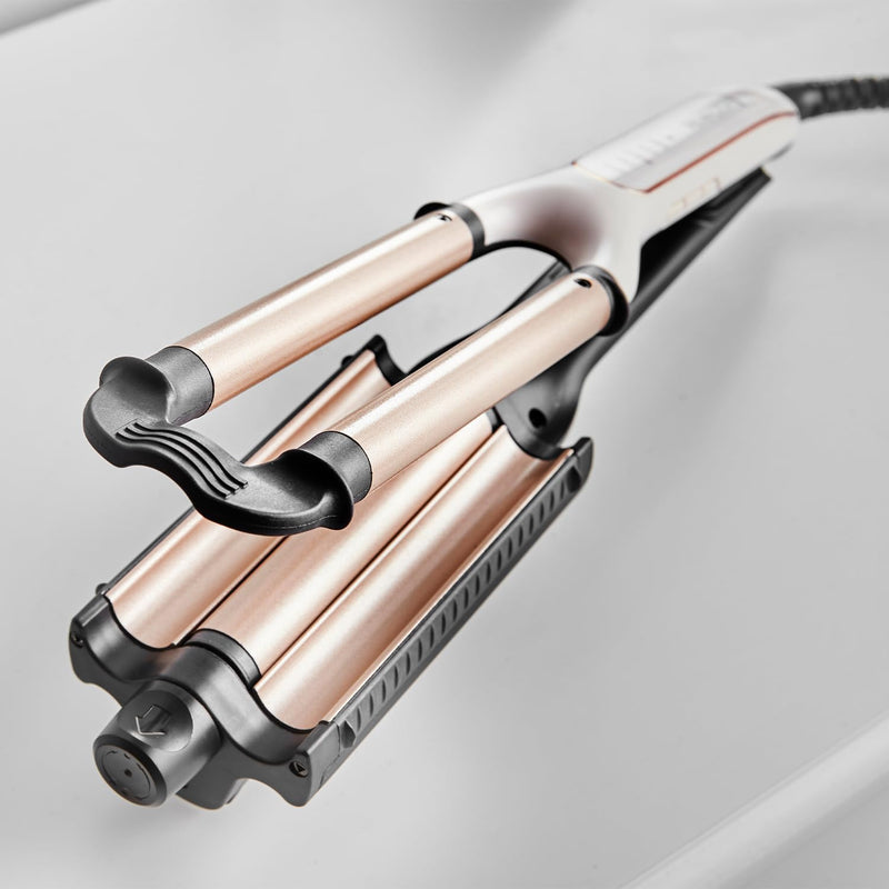  [AUSTRALIA] - Remington PROluxe 4-in-1 Hair Waver, Creates 4 different Wavy Styles (Adjustable Barrel, OPTIheat Technology Long-Lasting Results, PRO+ 185°C Healthier Styling, 30 Second Heat Up, 150°C-210°C) CI91AW Single