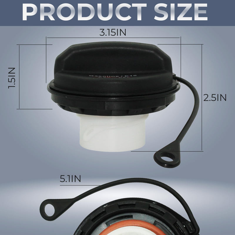 Gas Cap, Fuel Cap For Ford Lincoln Mercury 2004-2009 F150, 2007-2015 Edge, 2009-2020 F250 F350 Super Duty, 2017-2021 F450 F550, 2006-2007 Fusion, 2004-2007 Freestar, 2006-2009 Ranger, FC1079 FC1089