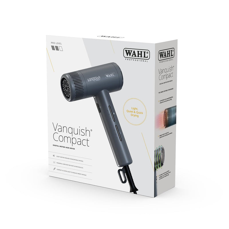 Wahl Vanquish Compact Cool Grey Hair Dryer, Lightweight Professional Styler