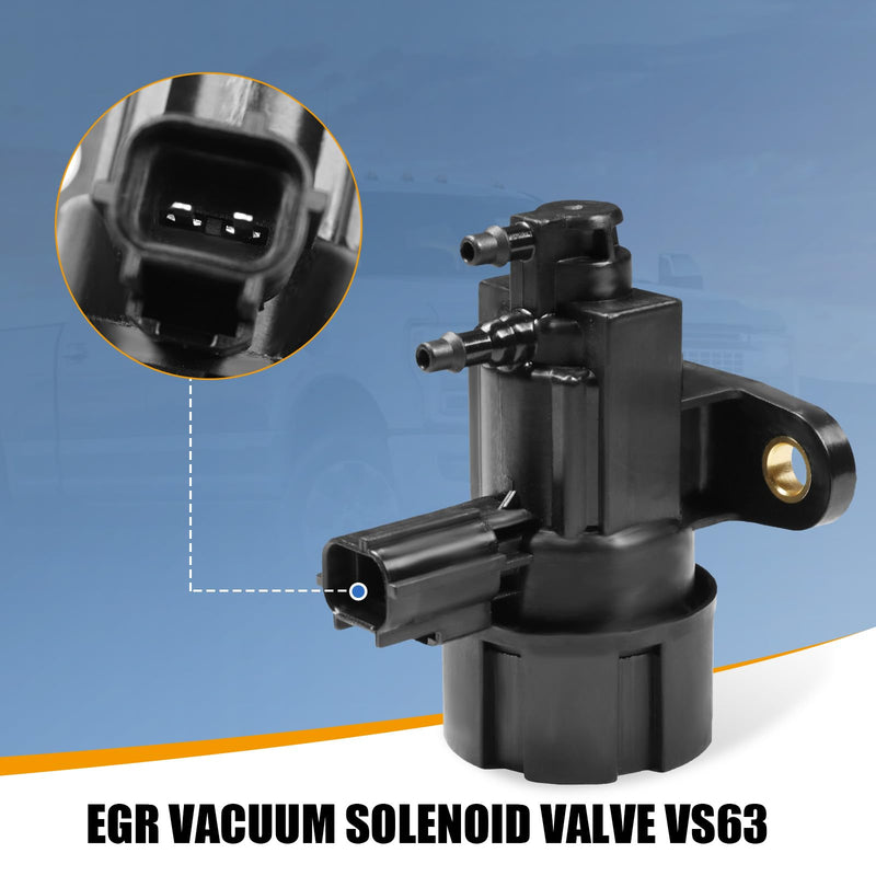 EGR Pressure Feedback Sensor DPFE15 + EGR vacuum solenoid valve vs63 Replacement for Ford F-150 E-150,E-250,Explorer,Ranger,Escape,Mustang,Lincoln Town Car,Mercury Cougar,F77Z9J460AB, F77Z9J460AB