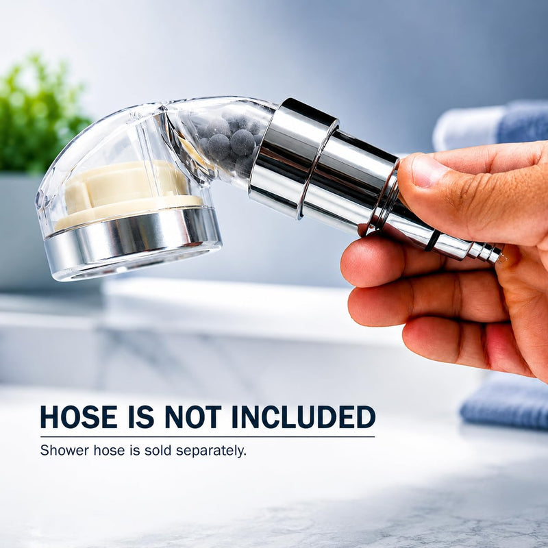Socila Professional LED Sprayer Head 2.5 Inch Auto Color Changing, Rainfall High Pressure, And Water Filtration For Salon Sink Replacement Part (Only Sprayer Head)