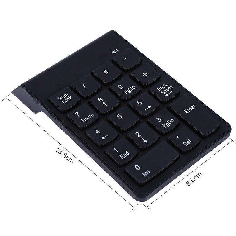 USB Numeric Keypad, 18 Keys Mini Number Pad Plug and Play, Spillproof Dust Proof, with Ergonomic Tilt for Laptop Desktop PC Notebook