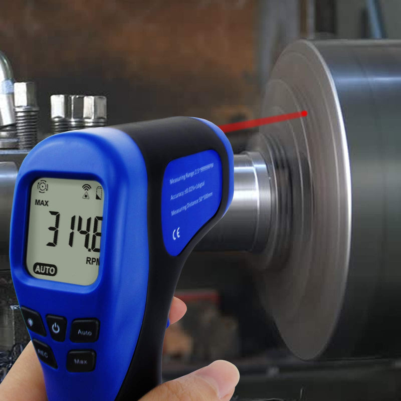 2.5-99999RPM Digital Laser Tachometer MAX/MIN Data Hold Function