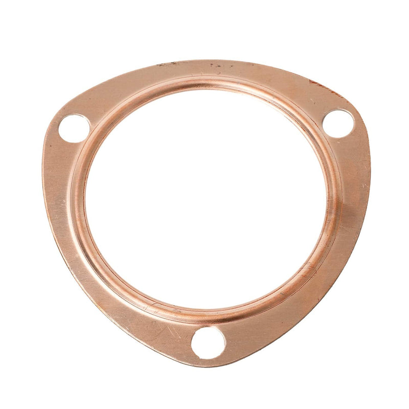 LucaSng 2 PCS 3 Inch Copper Header Exhaust Collector Gaskets, Exhaust Gaskets, Durable, Reusable for SBC BBC 302 350 454 383 Exhaust Gaskets (3 Bolt Pattern)