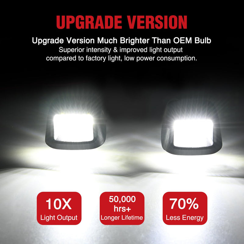 Nilight License Plate Light Compatible with 2007 2008 2009 2010 2011 2012 2013 2014 2015 2016 2017 2018 2019 2020 2021 Nissan Frontier Navara D40 2007-2015 Titan Armada Xterra Black Housing Black 2007-2021 Frontier/2007-2015 Titan&Xterra