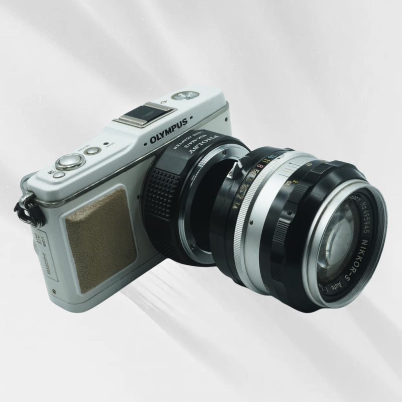 PHOLSY Lens Mount Adapter F to MFT Compatible with Nikon F (AI) Lens to Micro Four Thirds (M4/3 Micro 4/3) Camera Body Compatible with Olympus Panasonic Lumix Cameras, F to M4/3 Nikon F / AI to M4/3
